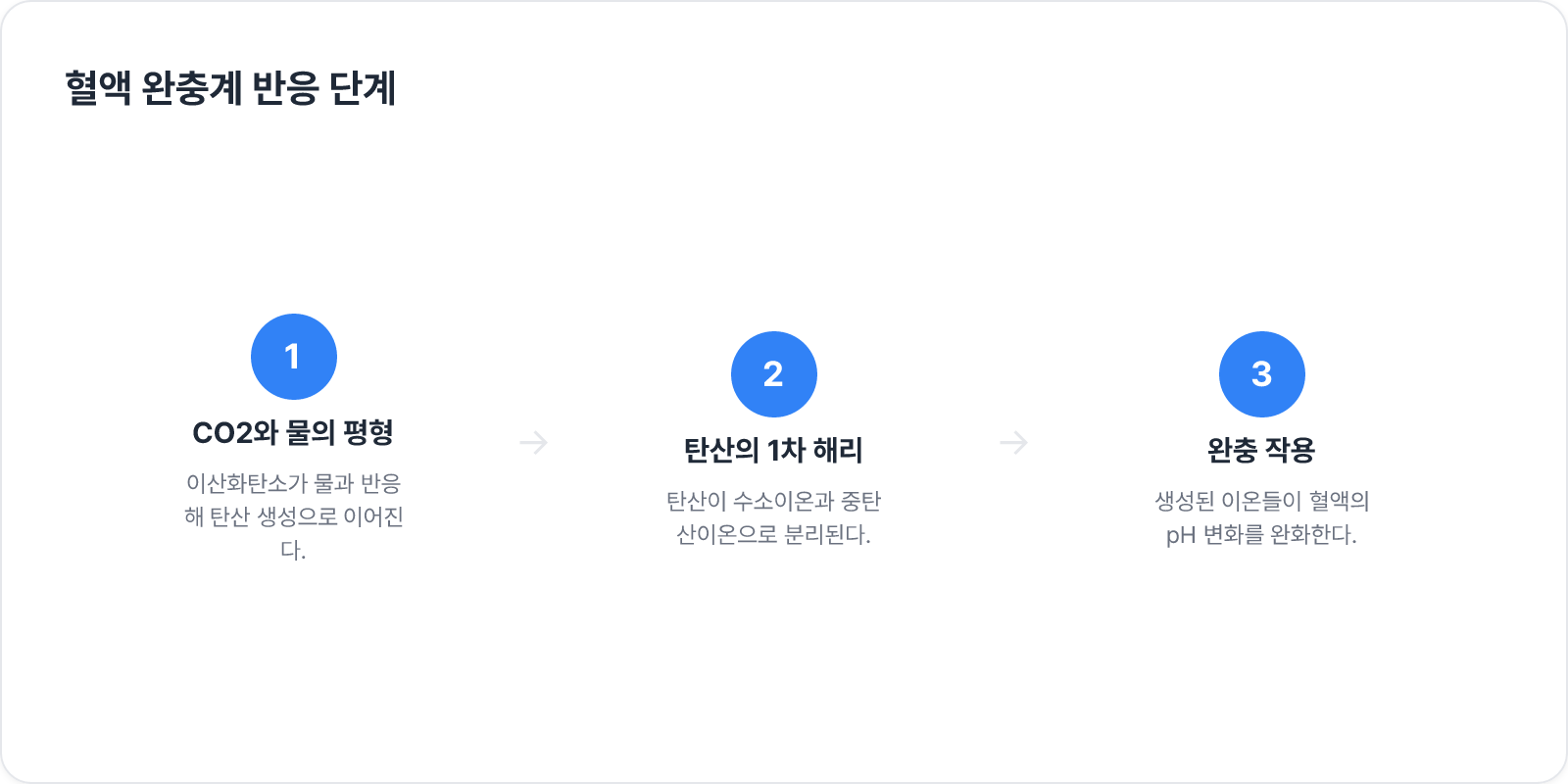 혈액 완충계 반응 단계